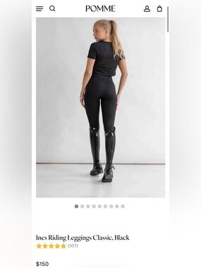 🎀🐎NWT POMME Ines Riding Leggings in Classic Black🐎🎀